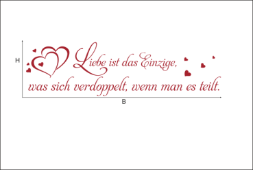 Preview: Wandtattoo  Liebe ist das Einzige...