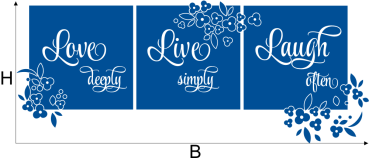 Preview: Wandtattoo Love, Live, Laugh