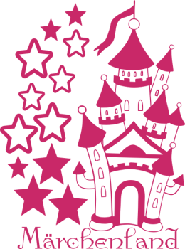 Preview: Wandtattoo Märchenschloss