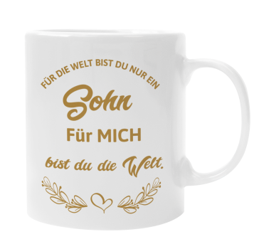 Preview: Tasse "Für die Welt bist du nur "Wunschmotiv"...bist du die Welt"