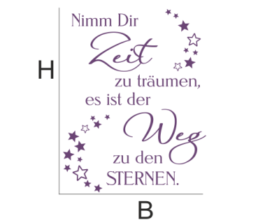 Preview: Wandtattoo Nimm Dir Zeit zu träumen Nr.2