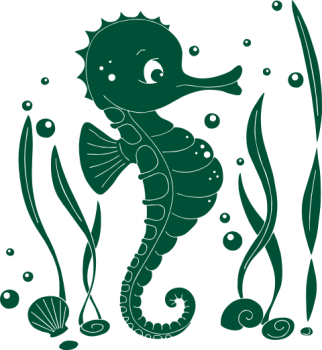 Preview: Wandtattoo Seepferdchen