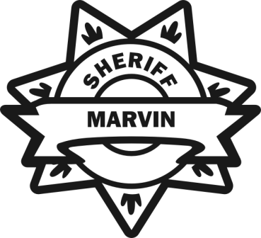 Preview: Wandtattoo Sheriffstern personalisiert