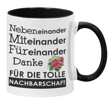 Preview: Kissen oder Tasse "Danke für die tolle Nachbarschaft...", Geschenk für Nachbarn, Nachbarin