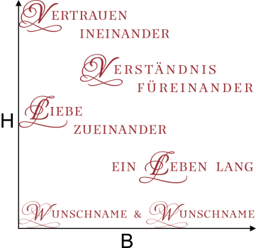 Preview: Wandtattoo Vertrauen ineinander... (Wunschnamen)
