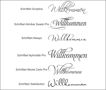 Preview: Wandtattoo Willkommen