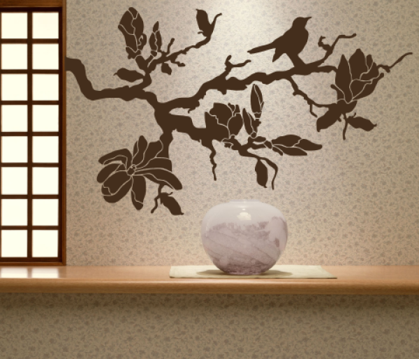 Wandtattoo Magnolienast