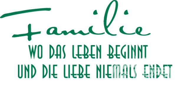 Wandspruch Familie ist da wo...