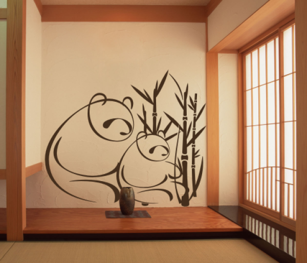 Wandtattoo Panda Bären