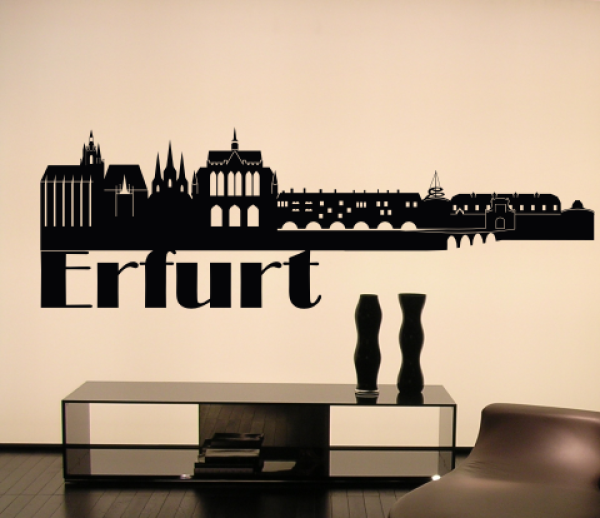 Wandtattoo Erfurt Skyline Panorama