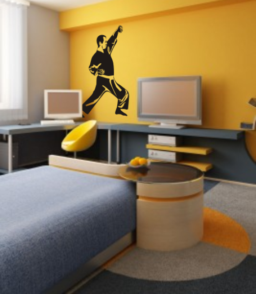 Wandtattoo Kampfsportler, karateka