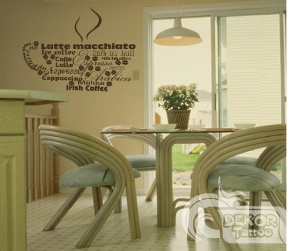 Wandtattoo Kaffeetasse