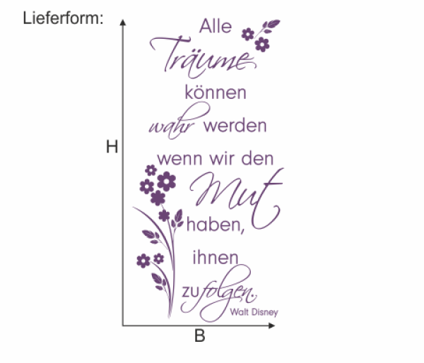 Wandtattoo Alle Träume können wahr werden...
