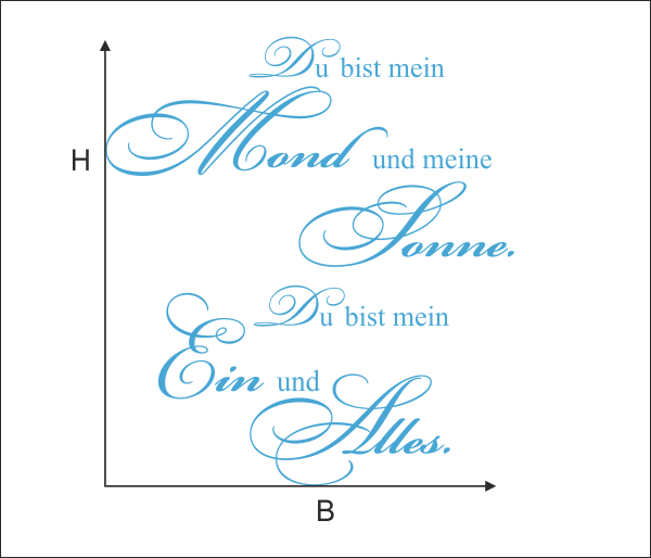 Wandtattoo "Du bist mein Mond und meine Sonne..."