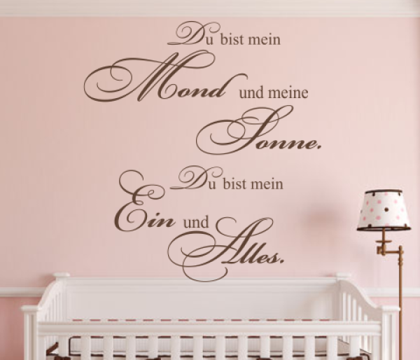 Wandtattoo "Du bist mein Mond und meine Sonne..."