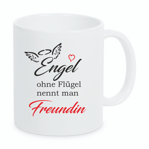 Tasse oder Kissen : Engel ohne Flügel nennt man...Mama, Oma, Schwester, Freundin oder Nachbarin