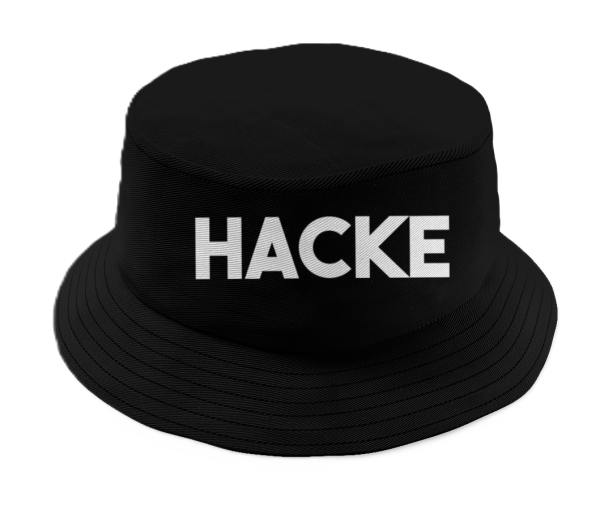 2er Set Hüte, Party Hut, Bucket Hat, Fischer Hut, Hut bedruckt mit Spruch: HACKE DICHT