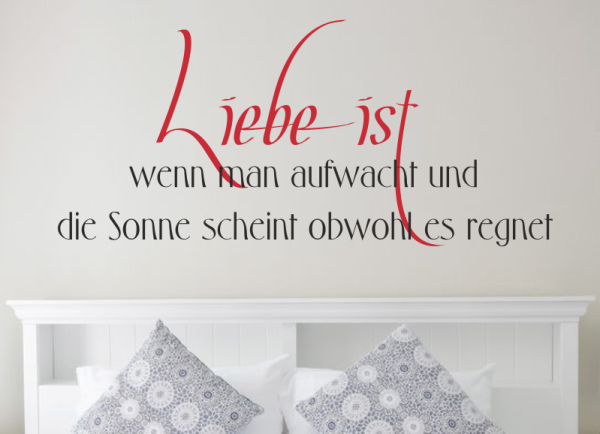 Wandspruch Liebe ist...