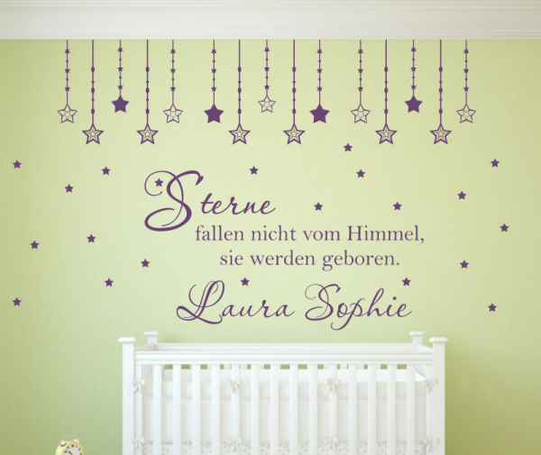 Wandspruch Sterne fallen nicht vom Himmel...