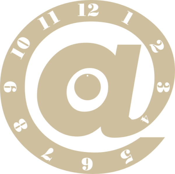 Wandtattoo Wanduhr At-Zeichen