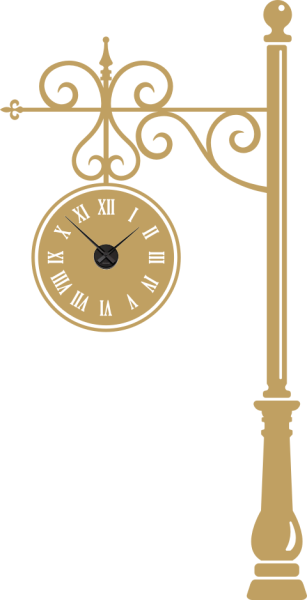 Wandtattoo Wanduhr Bahnhofsuhr