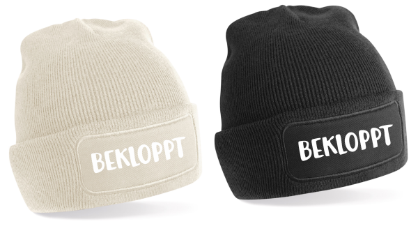 One Size Beanie, Mütze mit Spruch: Bekloppt