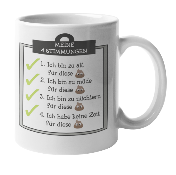 Tasse "Meine 4 Stimmungen"