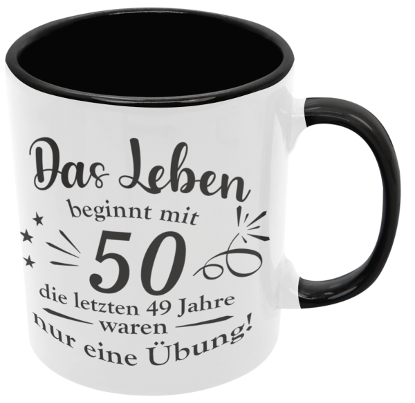 Tasse "Das Leben beginnt mit Wunschzahl..."