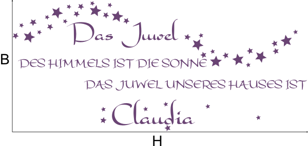 Wandtattoo Das Juwel (Wunschname)