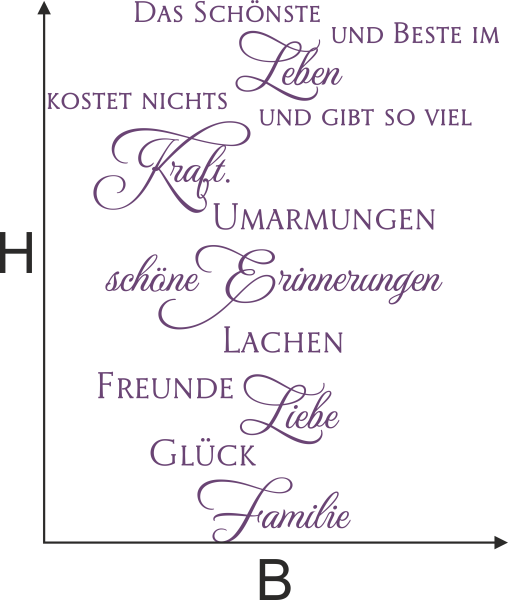 Wandtattoo Das Schönste und Beste im Leben...