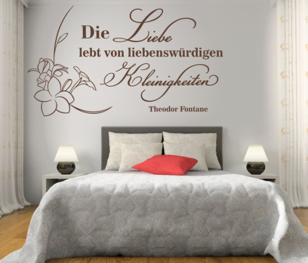 Wandtattoo Die Liebe lebt von liebenswürdigen Kleinigkeiten