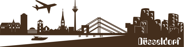 Wandtattoo Düsseldorf Skyline