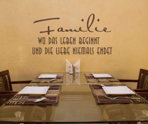 Wandspruch Familie ist da wo...