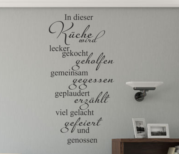 Wandtattoo "In dieser Küche"....
