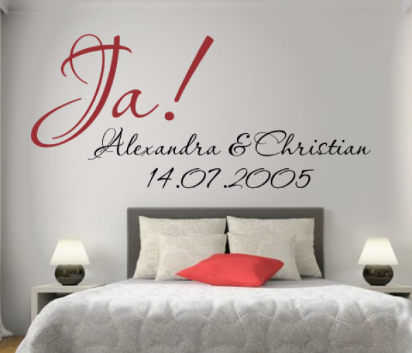 Wandtattoo Ja Hochzeit