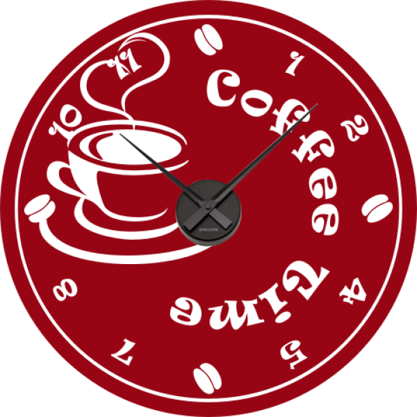 Wandtattoo Wanduhr Coffee Time