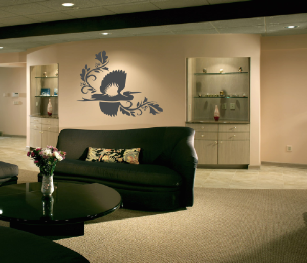 Wandtattoo Kranich, Wandmotiv