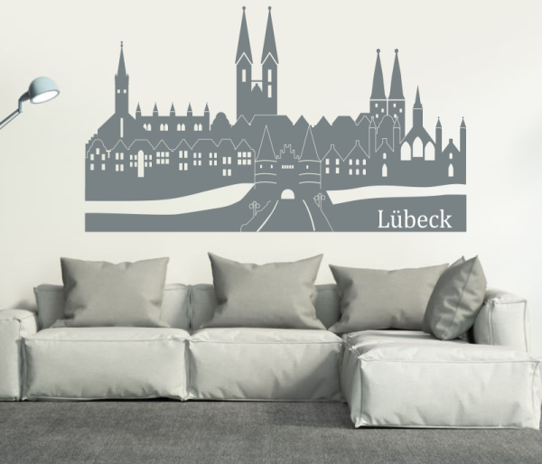 Wandtattoo Lübeck Skyline