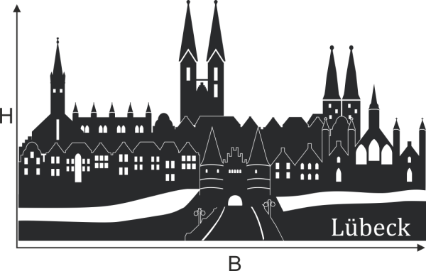 Wandtattoo Lübeck Skyline