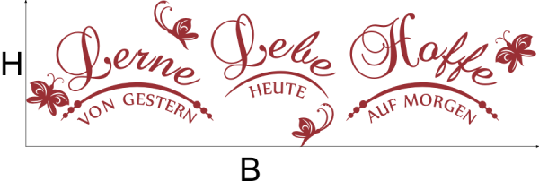 Wandtattoo Lerne, Lebe, Hoffe