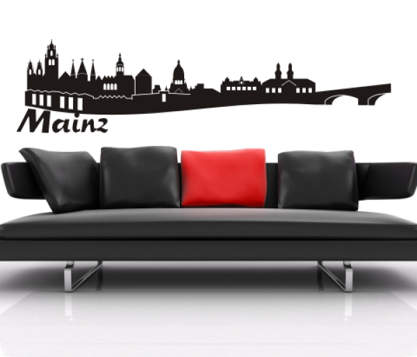 Wandtattoo Mainz Skyline