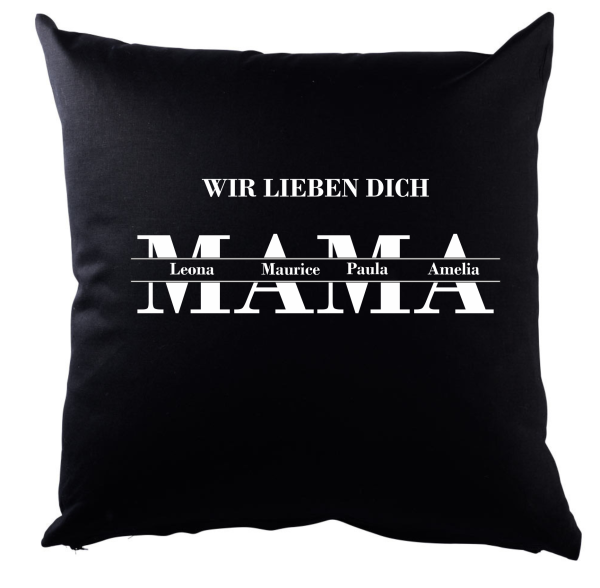 Kissen "MAMA" mit Kindernamen, personalisiert