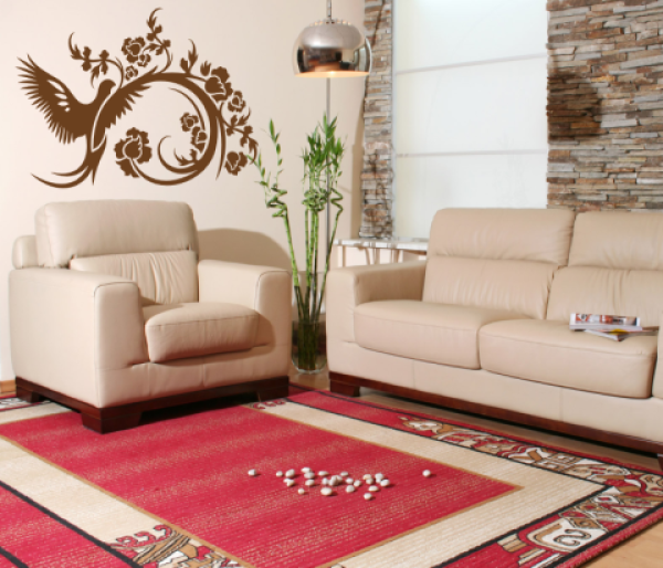 Wandtattoo Paradise Vogel