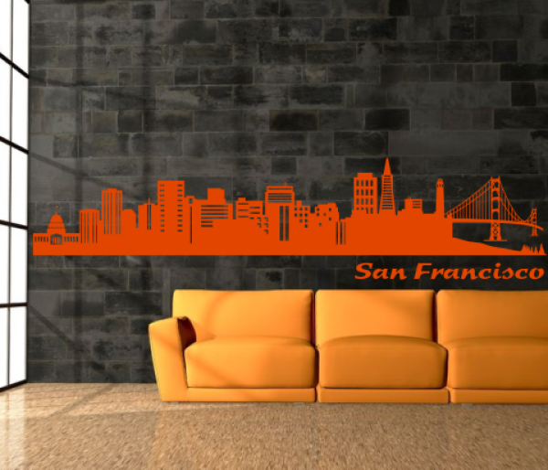 Wandtattoo San Francisco Skyline
