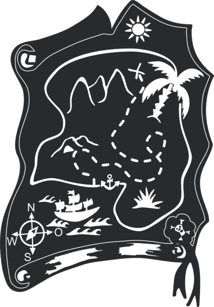Wandtattoo Schatzkarte