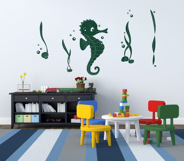 Wandtattoo Seepferdchen