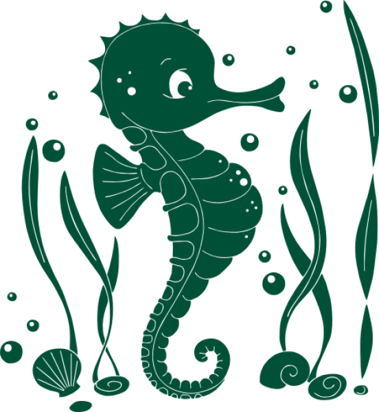 Wandtattoo Seepferdchen