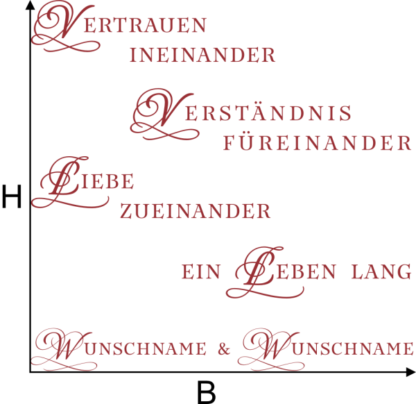 Wandtattoo Vertrauen ineinander... (Wunschnamen)
