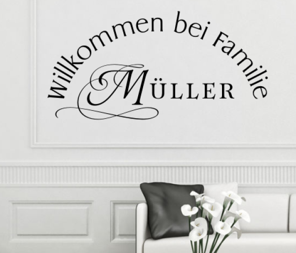 Willkommen Wandtattoo