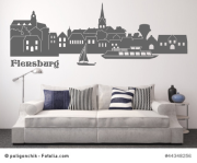 Wandtattoo Flensburg Skyline